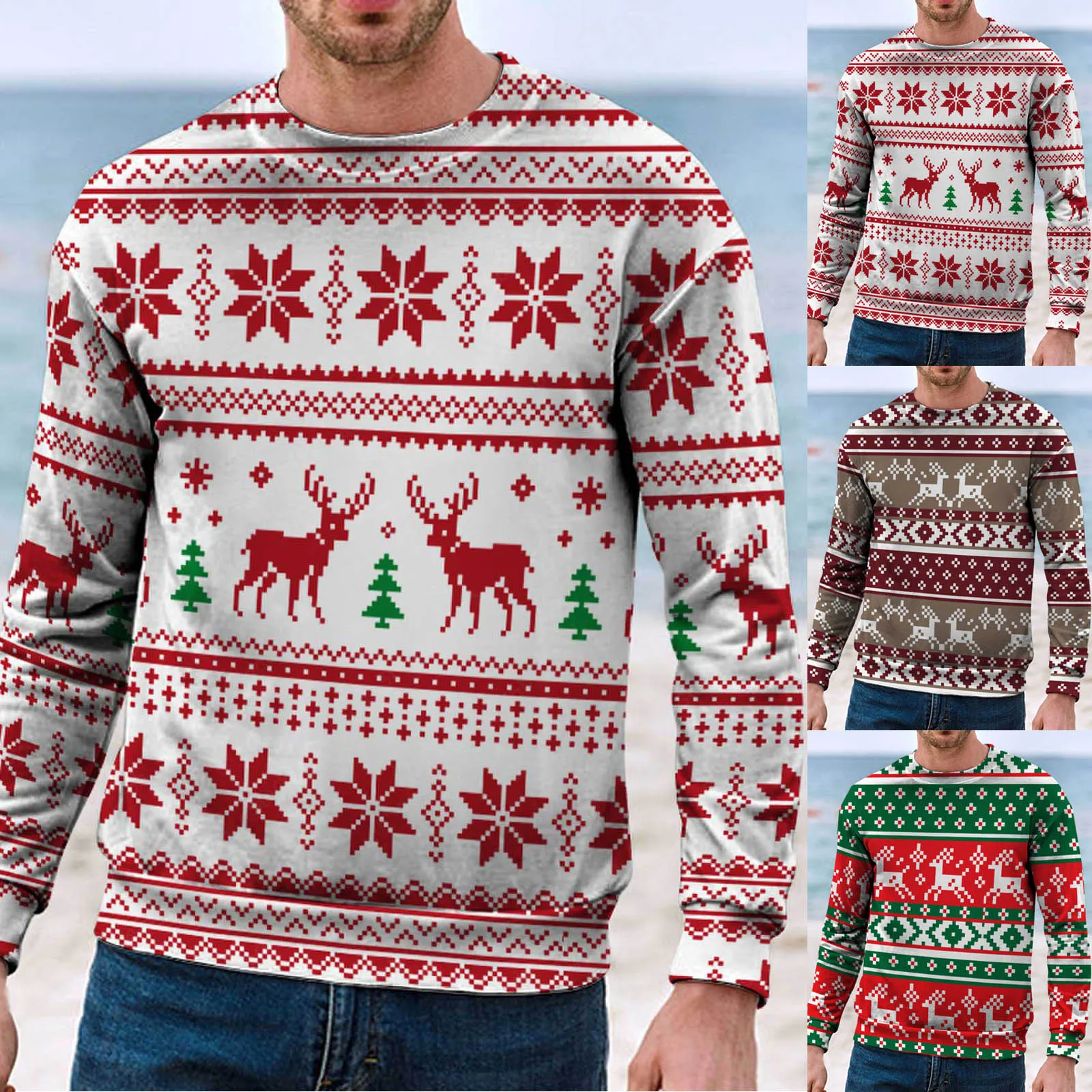 Мужская и женская зимняя Рождественская блузка, теплый стильный свитшот с длинным рукавом и принтом, повседневная спортивная ветрозащитная уличная одежда
Мужская и женская зимняя Рождественская блузка, теплый стильный свитшот с длинным рукавом и принтом, повседневная спортивная ветрозащитная уличная одежда