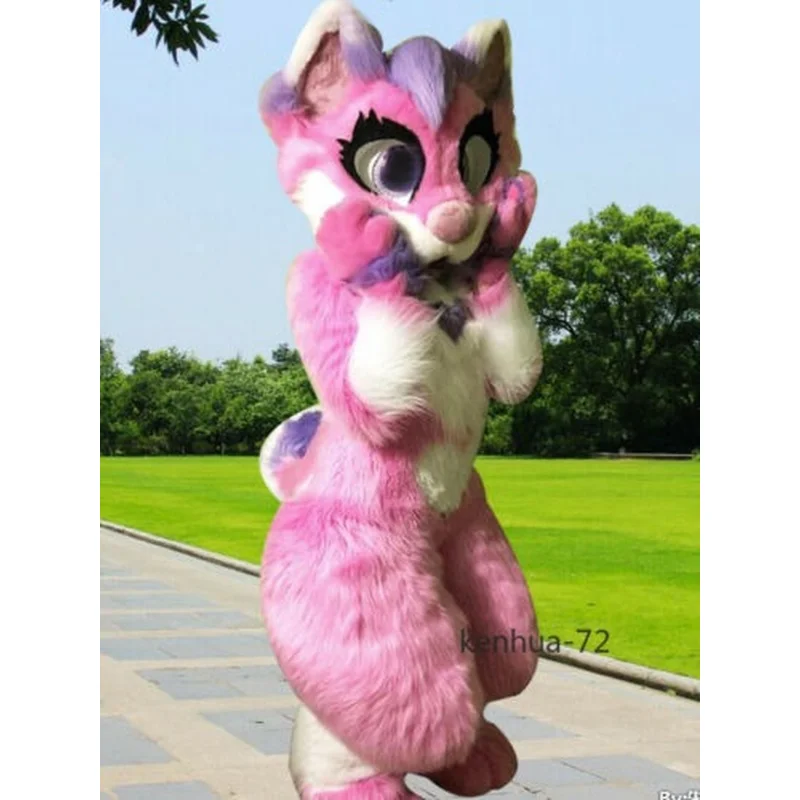 Pink Long Fur Husky Dog Fox Mascot Costume Fursuit Halloween Suit Cosplay Cartoon Outfits Furry Suit
Pink Long Fur Husky Dog Fox Mascot Costume Fursuit Halloween Suit Cosplay Cartoon Outfits Furry Suit