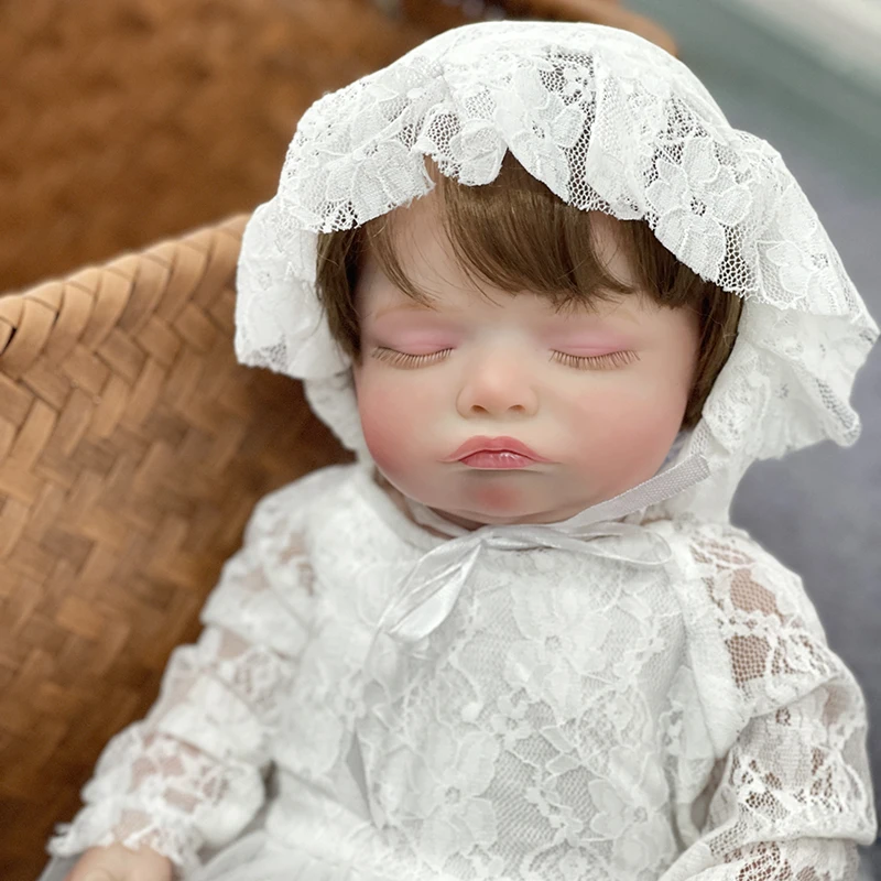 

49CM Rosalie Already Painted Full Body Vinyl Silicone Newborn Baby Reborn Doll Hand Paint with Genesis High Quality 3D Skin Tone