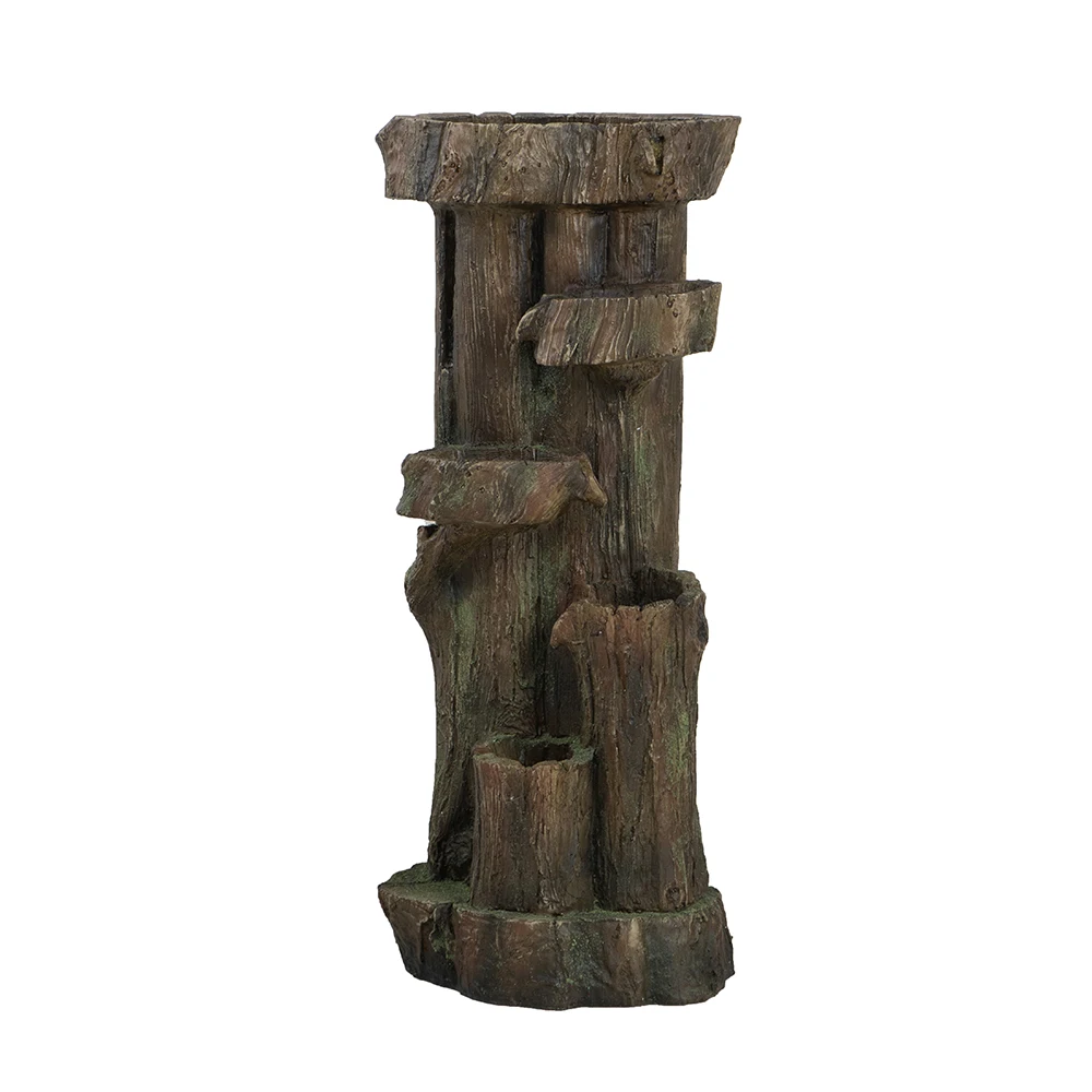 11x13.4x31.5" Rustic Decorative Tree Trunk 5 Tier Water Fountain, with Light and Pump, for Indoor and Outdoor
11x13.4x31.5" Rustic Decorative Tree Trunk 5 Tier Water Fountain, with Light and Pump, for Indoor and Outdoor
