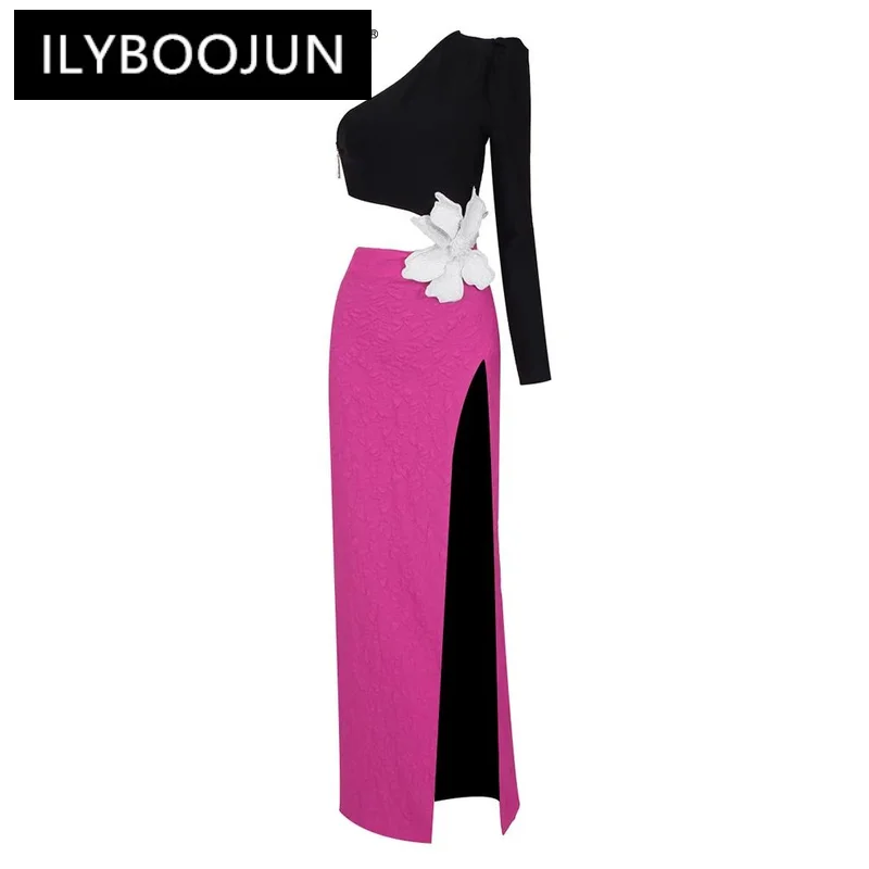 ILYBOOJUN Colorblock Patchwork Appliques Sexy Dresses For Women Diagonal Collar One Shoulder High Waist Slimming Dress Female
ILYBOOJUN Colorblock Patchwork Appliques Sexy Dresses For Women Diagonal Collar One Shoulder High Waist Slimming Dress Female