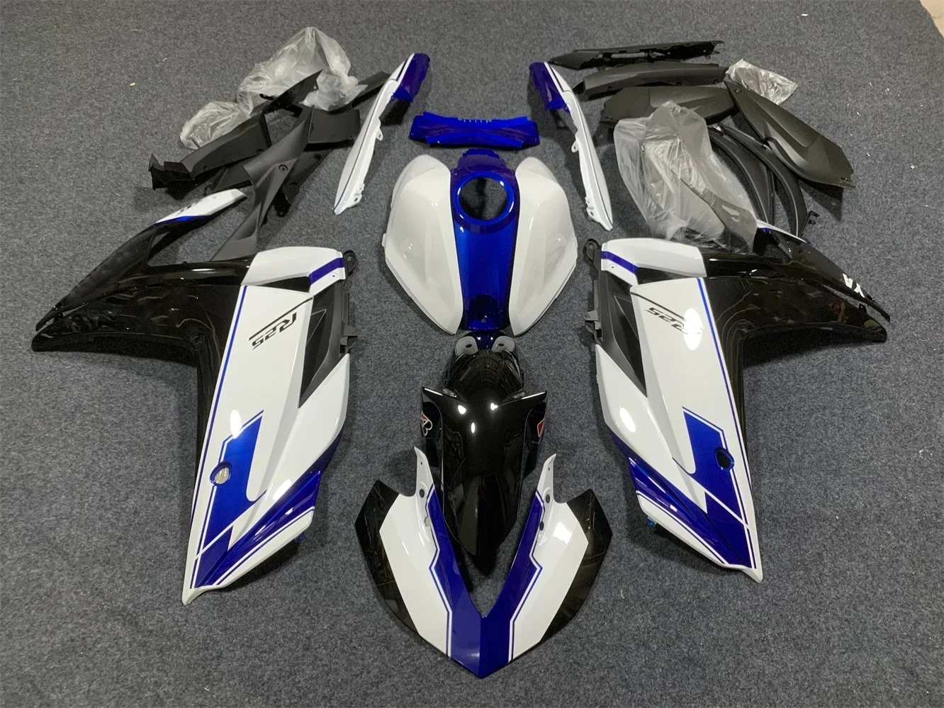 

Motorcycle Fairing Kit Suitable for Yamaha R25 15-18 Years R3 2015 2016 2017 2018 Fairing Blue and white