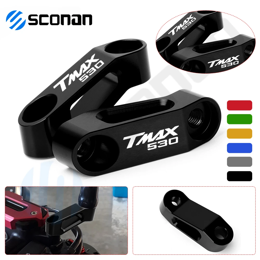 

Motorcycle Accessories Rearview Mirrors Extension Riser Extend Adapter Base Bracket For YAMAHA TMAX530 TMAX560 TMAX 530 560