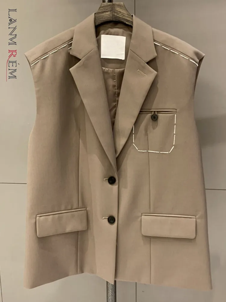 LANMREM Retro Vest Coat For Women Single Breasted Sleeveless Spliced Pockets Solid Coats Female Clothes 2023 Summer New 2YA2576
LANMREM Retro Vest Coat For Women Single Breasted Sleeveless Spliced Pockets Solid Coats Female Clothes 2023 Summer New 2YA2576