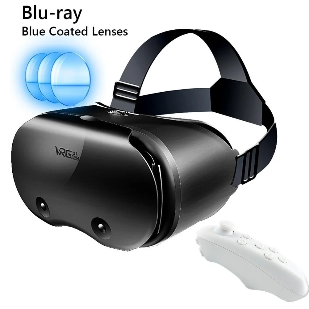 

3D VR Headset Smart Virtual Reality Glasses Helmet For 5-7 Inches Smartphones Phone With Controllers Headphones Binoculars Sale