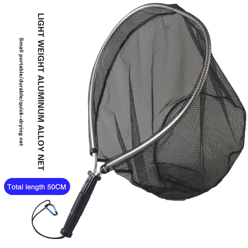 1PCS Fishing Net Soft Silicone Fish Landing Net Aluminium Tools Elastic Alloy Fishing Handle and Carabiner Nets Pole Strap 
1PCS Fishing Net Soft Silicone Fish Landing Net Aluminium Tools Elastic Alloy Fishing Handle and Carabiner Nets Pole Strap
