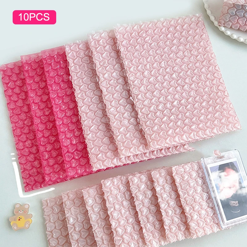 

10pcs Heart Shaped Bubble Mailers Padded Envelopes Packaging Bags For Business Bubble Mailers Shipping Shockproof Packaging Bag.