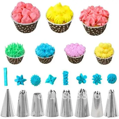Cake Decorating Kit 14pcs Piping Tips Silicone Pastry Icing Bags Nozzles Cream Scrapers Coupler Set DIY Tools
Cake Decorating Kit 14pcs Piping Tips Silicone Pastry Icing Bags Nozzles Cream Scrapers Coupler Set DIY Tools