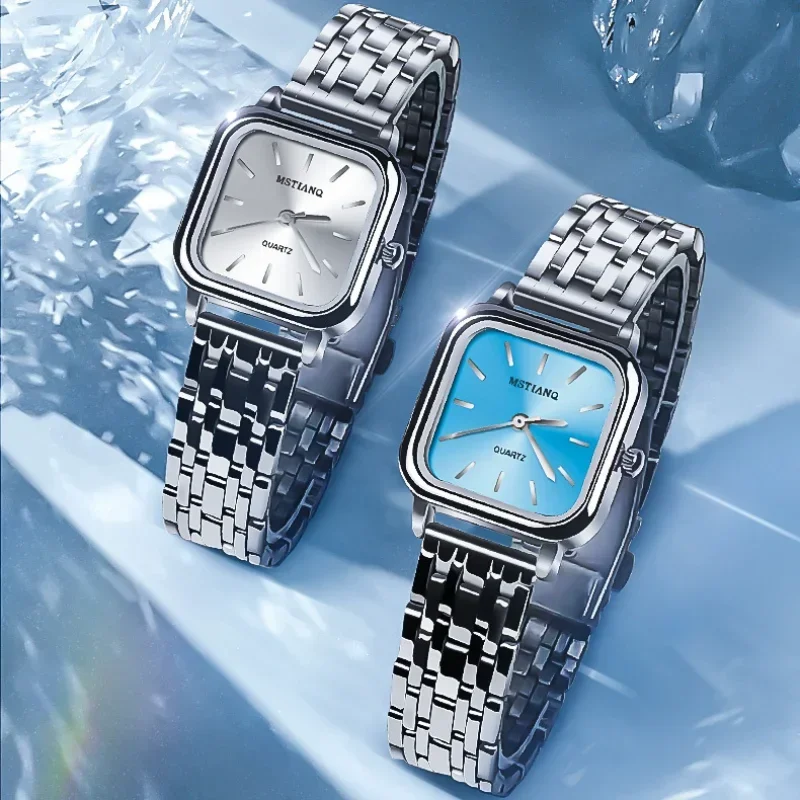 

Light Luxury Minimalist Women's Watches Niche High-end Square Women Watch 2024 New Fashion Steel Band Quartz Watch Reloj Mujer