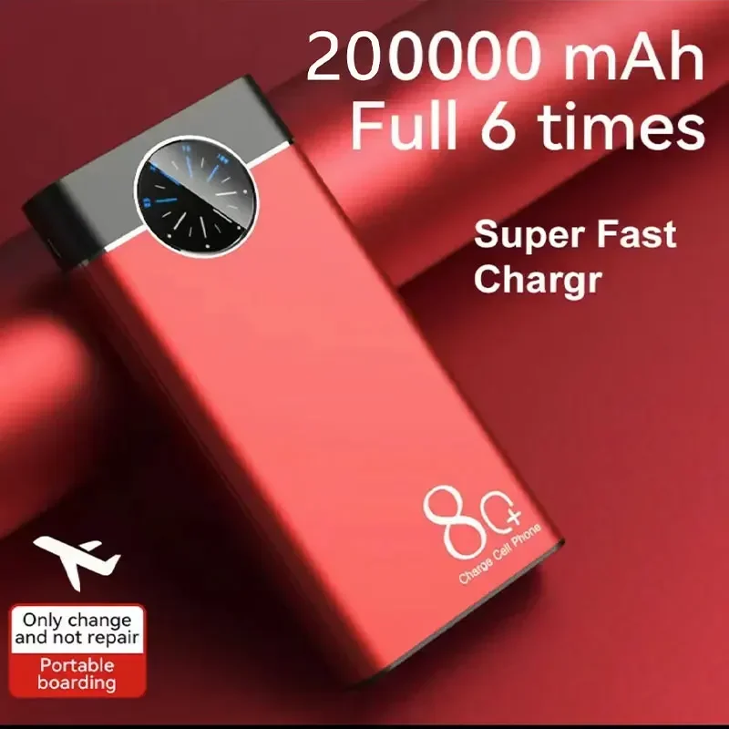 200000mAh Large Capacity Aluminum Alloy Power Bank Multi-Socket Super Fast Charging Thin Portable Power Bank 2023 New Model
200000mAh Large Capacity Aluminum Alloy Power Bank Multi-Socket Super Fast Charging Thin Portable Power Bank 2023 New Model