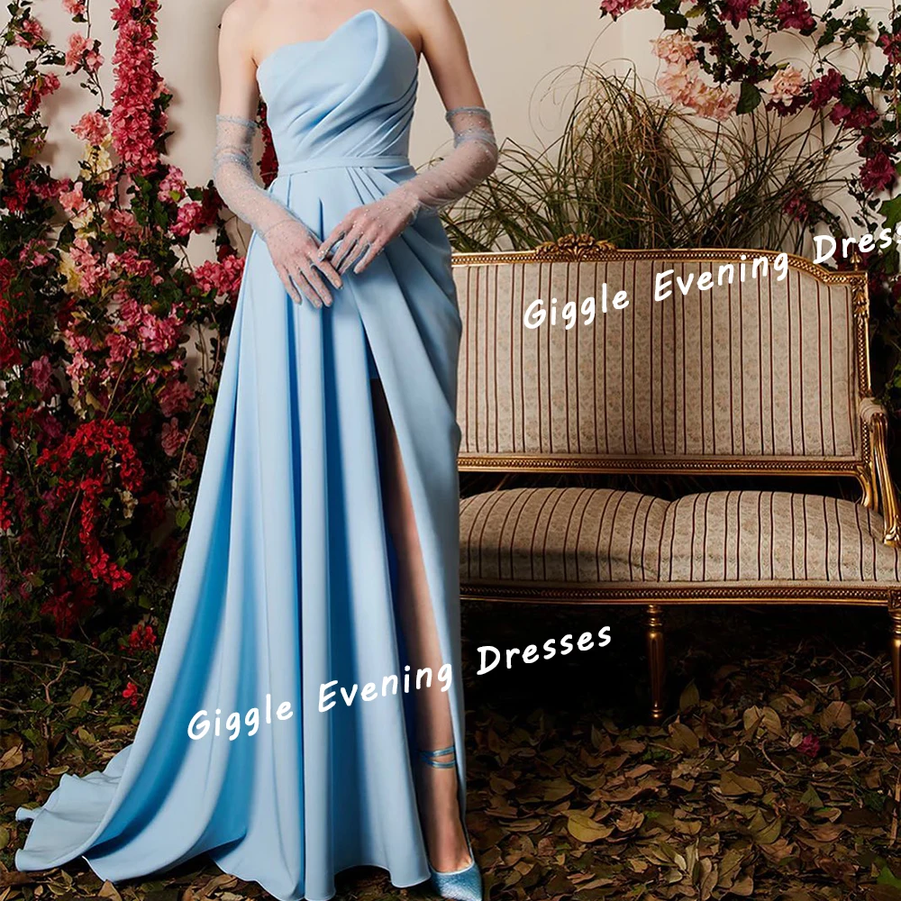 Giggle Crepe Strapless Simple Elegance Prom Gown Draped Saudi Arab Fashion Floor-Length Evening Party Dresses for Women 2024
Giggle Crepe Strapless Simple Elegance Prom Gown Draped Saudi Arab Fashion Floor-Length Evening Party Dresses for Women 2024