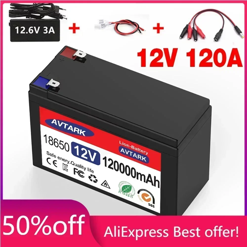 New 12V 45Ah 50Ah 100Ah 120Ah lithium Battery Pack Lithium Iron Phosphate Batteries Built-in BMS For Solar Boat+12.6V Charger
New 12V 45Ah 50Ah 100Ah 120Ah lithium Battery Pack Lithium Iron Phosphate Batteries Built-in BMS For Solar Boat+12.6V Charger