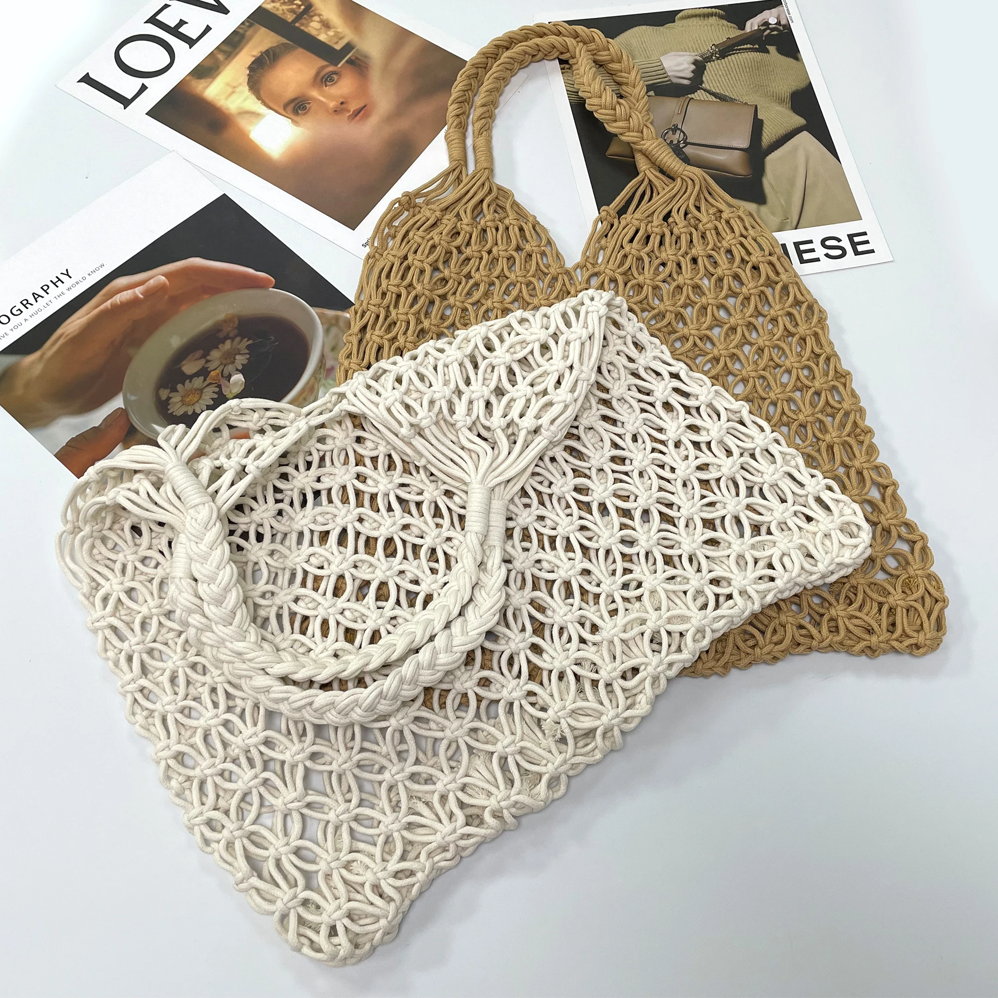 Straw Bag New Shoulder Women's Bag ins the same paragraph beach weaving bag chic Korean wind fishing net bag fashion simple tide
Straw Bag New Shoulder Women's Bag ins the same paragraph beach weaving bag chic Korean wind fishing net bag fashion simple tide