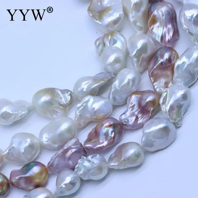 

AAAA Cultured Baroque Freshwater Pearl Beads 14-20mm Purple White Keshi Pearls DIY 14-20mm Jewelry Making DIY Necklace Bracelet