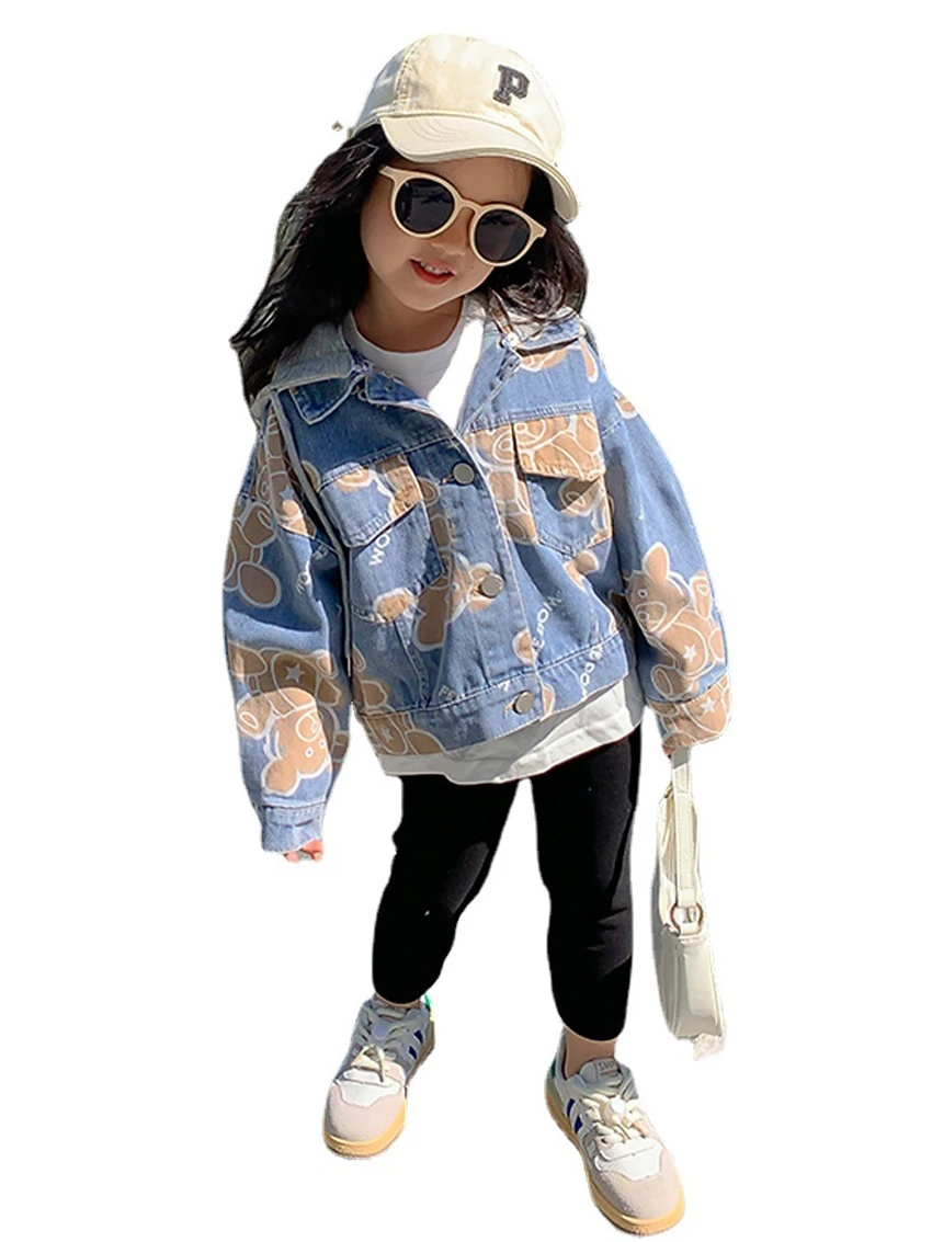 Kids Clothes 2023 New Children's Spring and Autumn Girls Fashion Cartoon Bear Long-sleeved Hooded Cowboy Top Coat
Kids Clothes 2023 New Children's Spring and Autumn Girls Fashion Cartoon Bear Long-sleeved Hooded Cowboy Top Coat