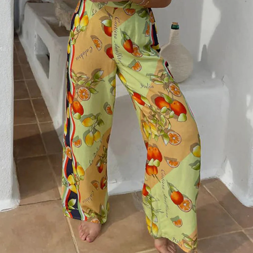 Casual Printing Loose Trousers For Women High Waist Temperament Wide Leg Pants Female Fashion Clothing New
Casual Printing Loose Trousers For Women High Waist Temperament Wide Leg Pants Female Fashion Clothing New