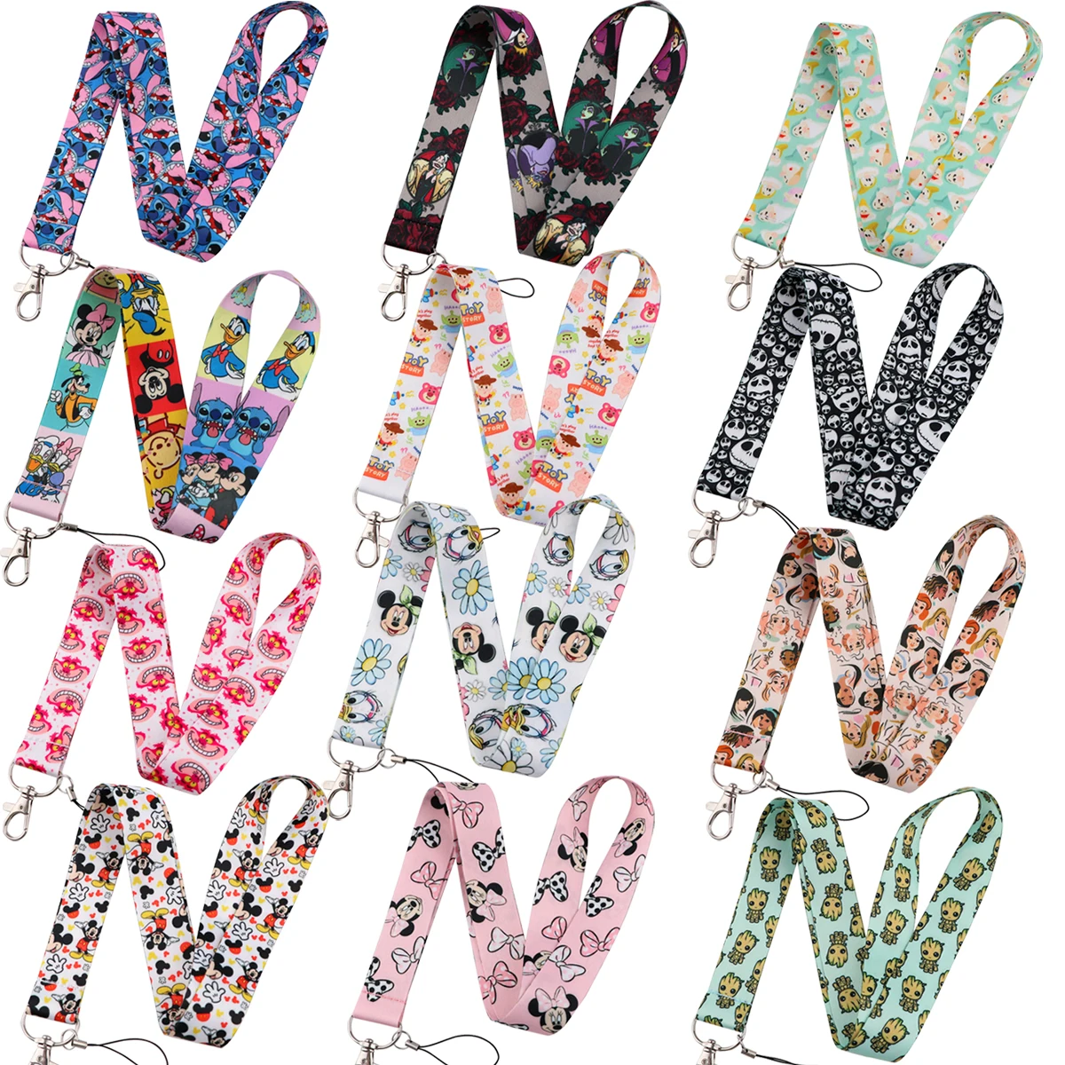 20pcs/lot Disney Series Lanyards Key Chain ID Credit Card Cover Pass Charm Neck Straps Fashion Accessories Gifts Batch Wholesale
20pcs/lot Disney Series Lanyards Key Chain ID Credit Card Cover Pass Charm Neck Straps Fashion Accessories Gifts Batch Wholesale