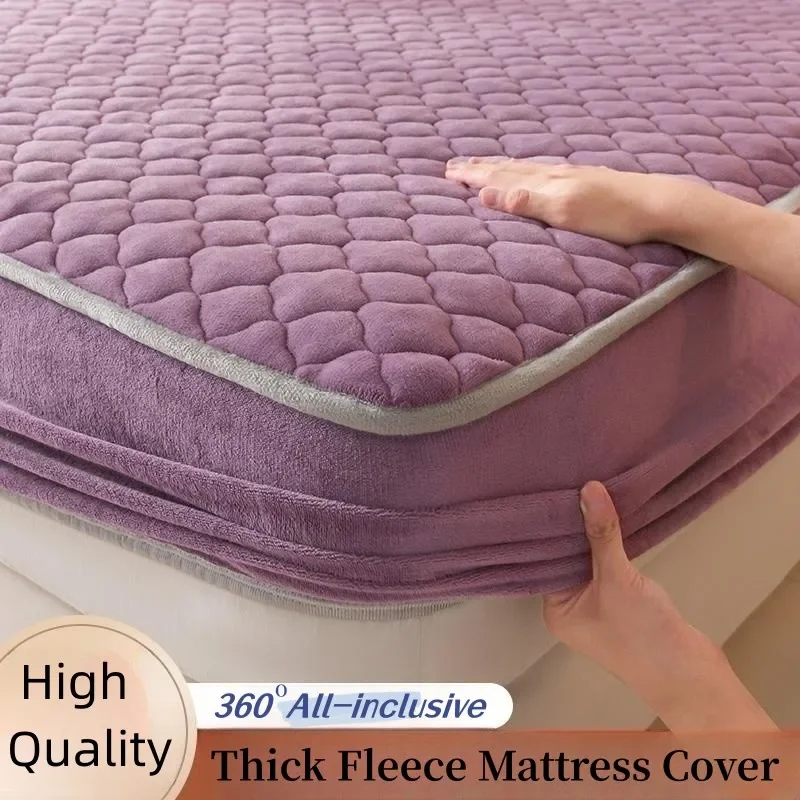 Thick Fleece Mattress Cover Solid Color Quilted Fluffy Bed Sheet Queen/King Size Fitted Sheet for Winter (pillowcase need order)
Thick Fleece Mattress Cover Solid Color Quilted Fluffy Bed Sheet Queen/King Size Fitted Sheet for Winter (pillowcase need order)