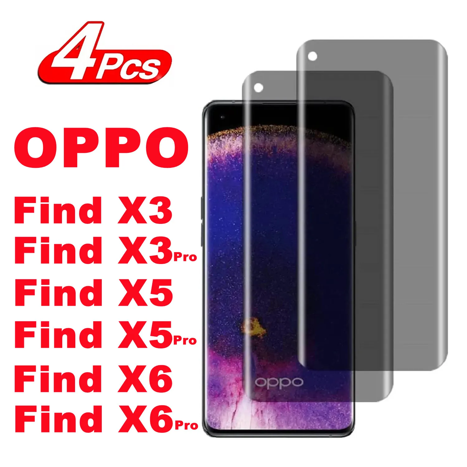 1/4Pcs Anti Spy Tempered Glass For OPPO Find X3 X5 X6 Pro For Find X3 Neo Screen Protector Privacy Glass Film
1/4Pcs Anti Spy Tempered Glass For OPPO Find X3 X5 X6 Pro For Find X3 Neo Screen Protector Privacy Glass Film