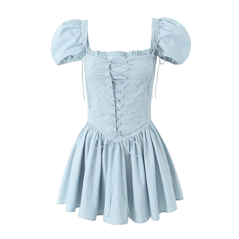 Elegant Women Light Blue Puff Sleeve Dress + Embroidery Crop Top 2 Pieces Mini Dresses
Elegant Women Light Blue Puff Sleeve Dress + Embroidery Crop Top 2 Pieces Mini Dresses
