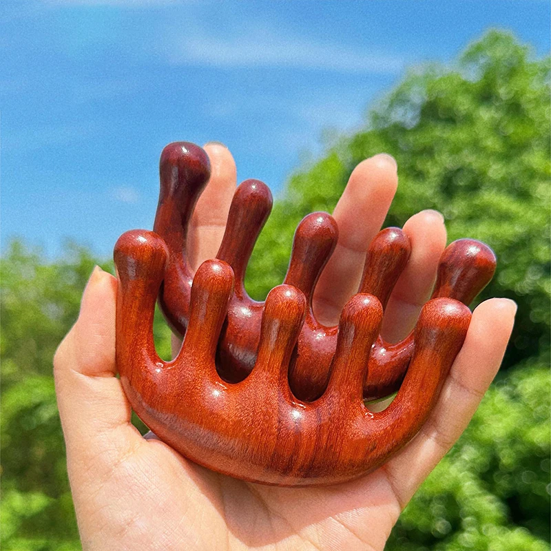 Sandal Wood Five-Finger Meridian Massage Anti-Screw Comb Activity Gym Blood Circulation Curly Hair Brush Gift Health Care Tools
Sandal Wood Five-Finger Meridian Massage Anti-Screw Comb Activity Gym Blood Circulation Curly Hair Brush Gift Health Care Tools