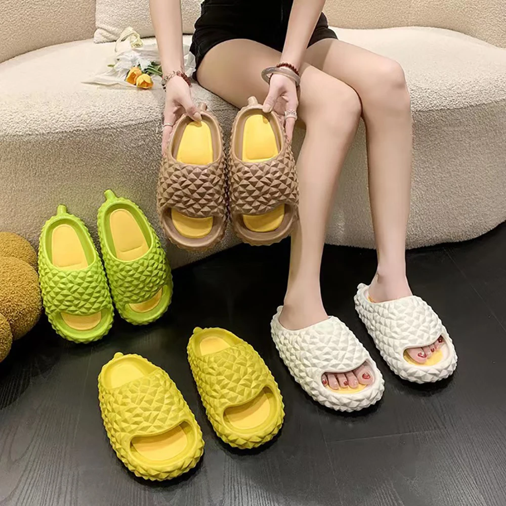 Durian Slippers Female Summer Home Indoor Non-slip Sweat Absorption Breathable EVA Thick Bottom Couple Sandals
Durian Slippers Female Summer Home Indoor Non-slip Sweat Absorption Breathable EVA Thick Bottom Couple Sandals
