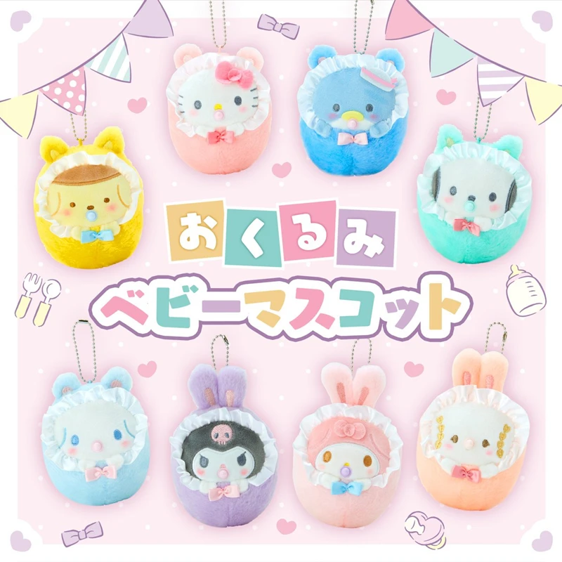 

Kawaii Kuromi My Melody Hello Kitty Baby Bunny Ears Plush Pendant Anime Sanrio Genuine Girly Heart Cute Plush Doll Girls Gifts