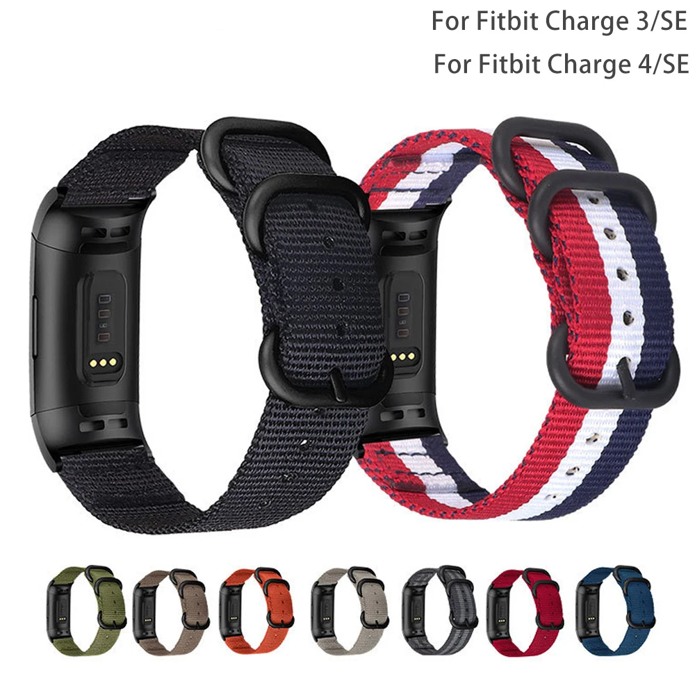 Soft Woven Nylon Sports Band for Fitbit Charge 4 SE Charge 3 SE Fitness Tracker Replacement Strap with Black Ring Buckle
Soft Woven Nylon Sports Band for Fitbit Charge 4 SE Charge 3 SE Fitness Tracker Replacement Strap with Black Ring Buckle