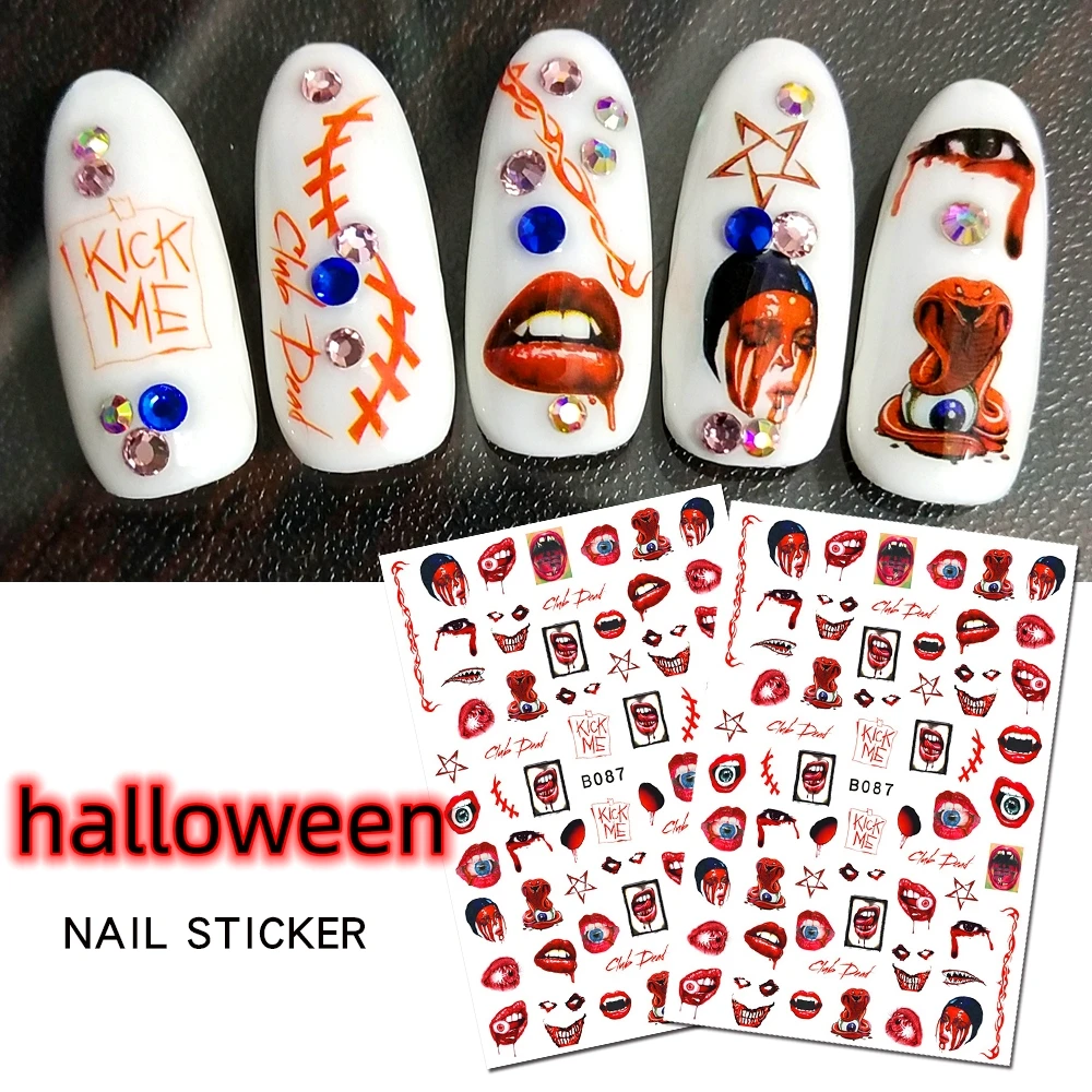 12/24pcs/set Halloween Series Nail Sticker Pumpkin Lantern Skeleton Spider Vampire Spooky Decal For Nail Art DIY Decoration Tool
12/24pcs/set Halloween Series Nail Sticker Pumpkin Lantern Skeleton Spider Vampire Spooky Decal For Nail Art DIY Decoration Tool