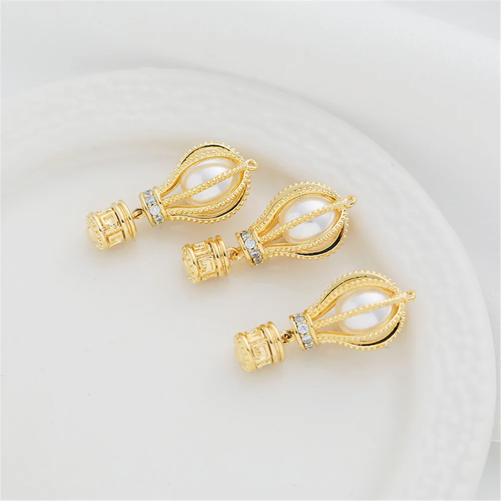 14k gold color retaining shell beads inlaid with zircon qi ball lantern pendant diy jewelry with pendant
14k gold color retaining shell beads inlaid with zircon qi ball lantern pendant diy jewelry with pendant