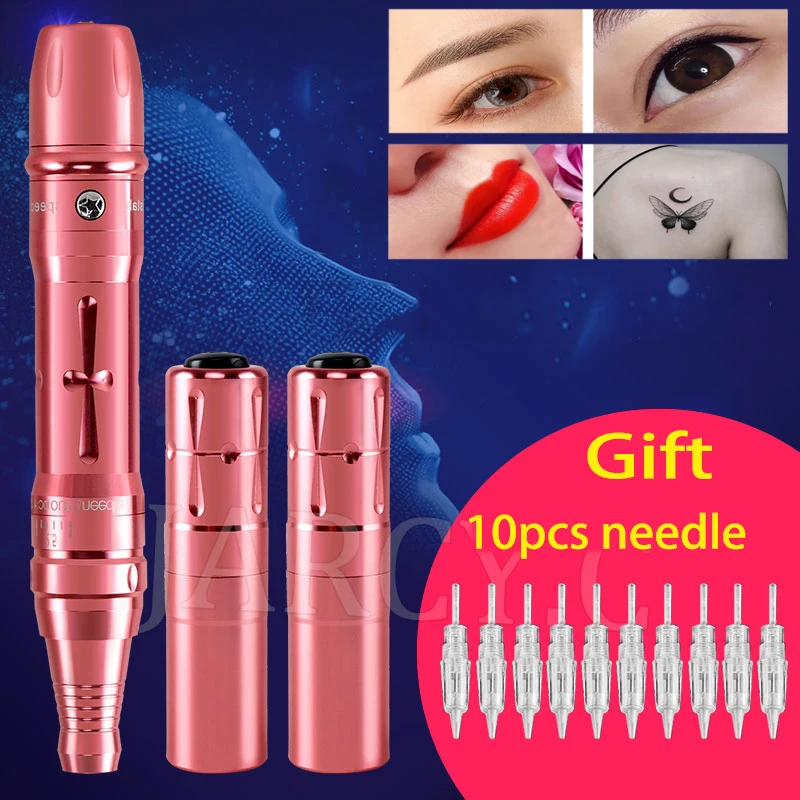Eyebrows Tattoo Machine Wireless Permanent Makeup Tattoo Pen for Tattoo Ombre Powder Brows Microshading PMU Lip with 2pcs needle
Eyebrows Tattoo Machine Wireless Permanent Makeup Tattoo Pen for Tattoo Ombre Powder Brows Microshading PMU Lip with 2pcs needle