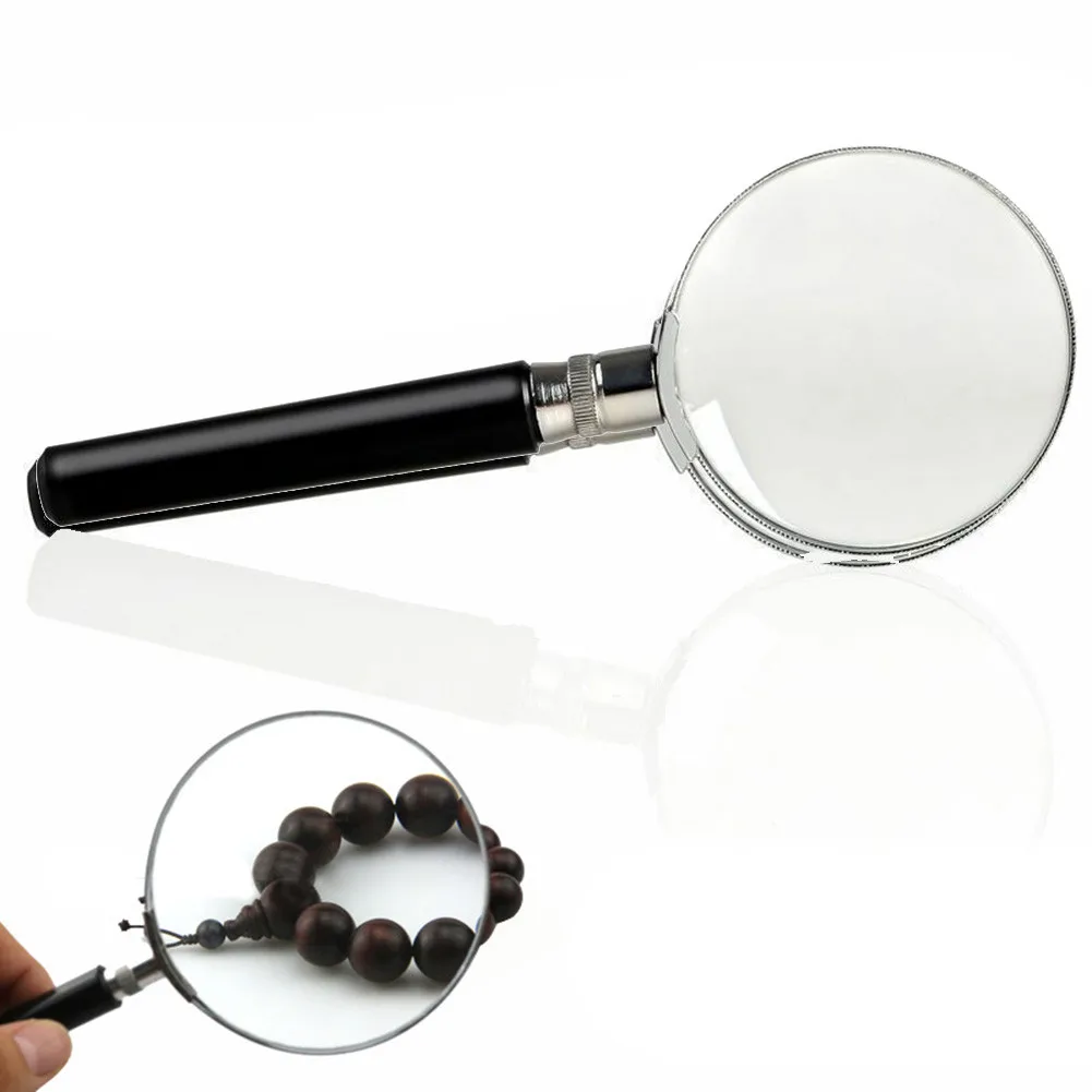 10Pcs Magnification Handheld Magnifier Magnifying Glass Handle 50mm 2inch Black Plastic Handle With Silver Frame Magnifier
10Pcs Magnification Handheld Magnifier Magnifying Glass Handle 50mm 2inch Black Plastic Handle With Silver Frame Magnifier