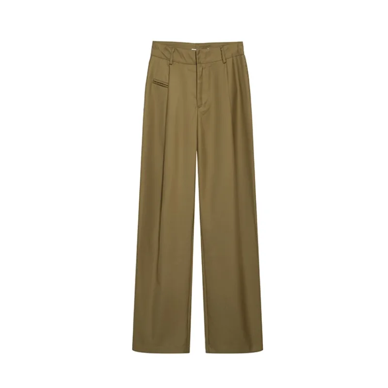 Solid Color Straight Tube Women's Casual Pants Spring Summer New Office Girl Commuter Style Female High Waist Suit Trousers
Solid Color Straight Tube Women's Casual Pants Spring Summer New Office Girl Commuter Style Female High Waist Suit Trousers