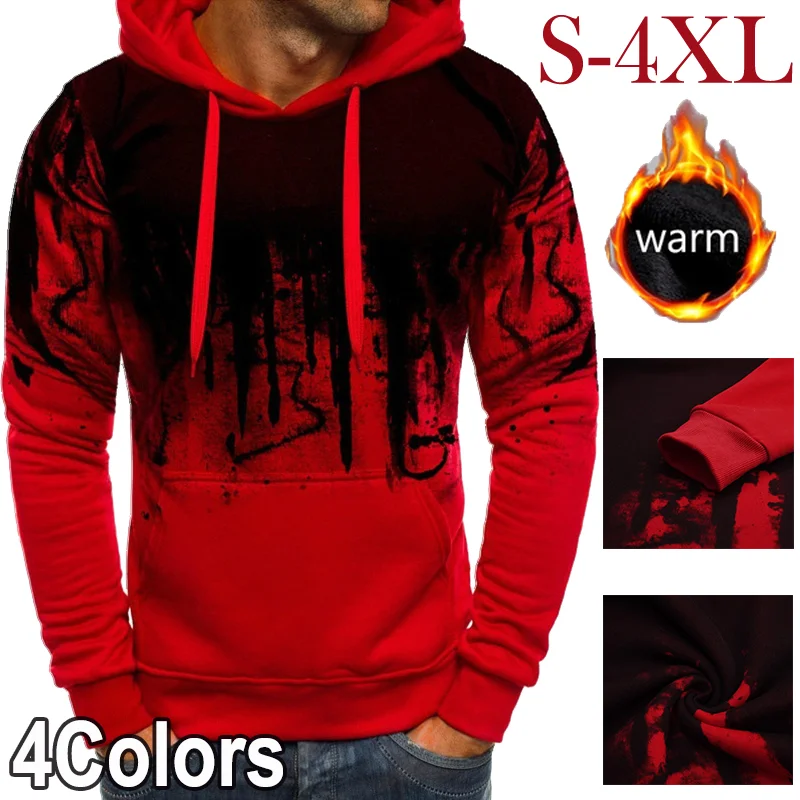 

New Mens Fashion Sweatshirt Hoodie Long Sleeve Casual Hooded Sport Men's Sportswear Pullover Sweater Jacket