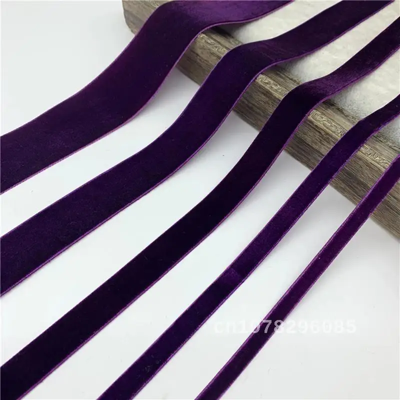 

Handmade Gift Bouquet Wrapping Supplies, Purple Velvet Ribbon, 6mm-38mm, for Home Party Decorations and Christmas Ribbons
