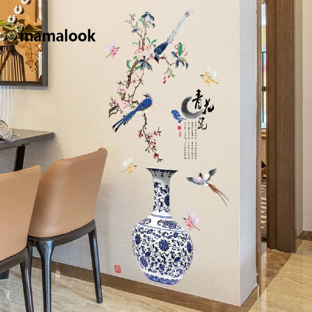 Hot Sale Blue And White Porcelain Chinese Style Vase Living Room Dining Room With Glue Self-Adhesive Pvc Wall Sticker
Hot Sale Blue And White Porcelain Chinese Style Vase Living Room Dining Room With Glue Self-Adhesive Pvc Wall Sticker