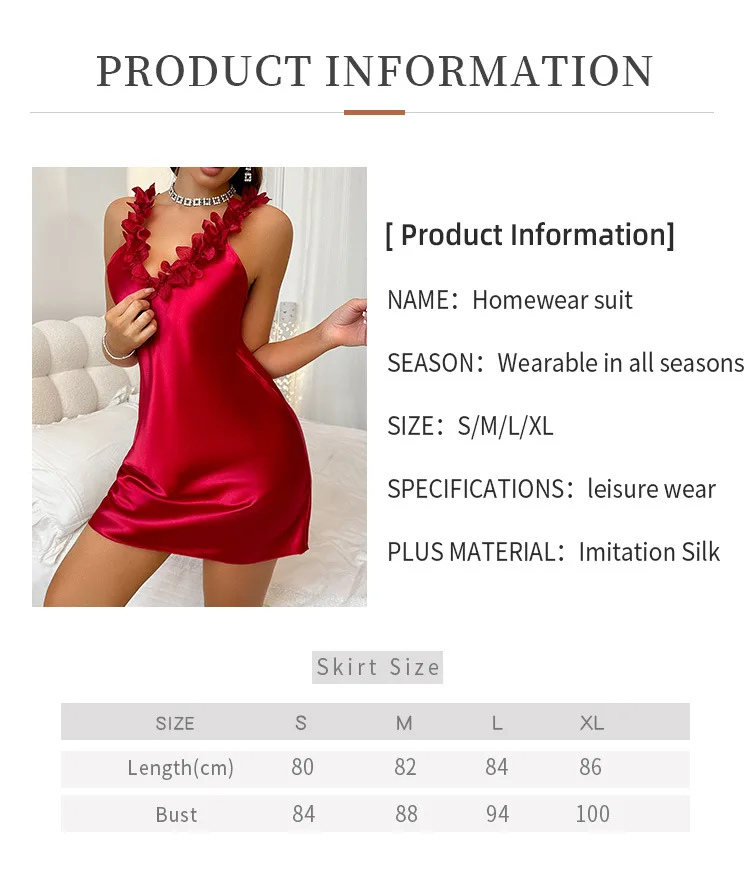 Summer Contrast Sensual Ice Silk Satin Nightdress for Women Deep V Backless Split Slip Nightgown Sleep Dress Pajamas 8 Sa00bd807384c4e539aa367b116b0d27bJ