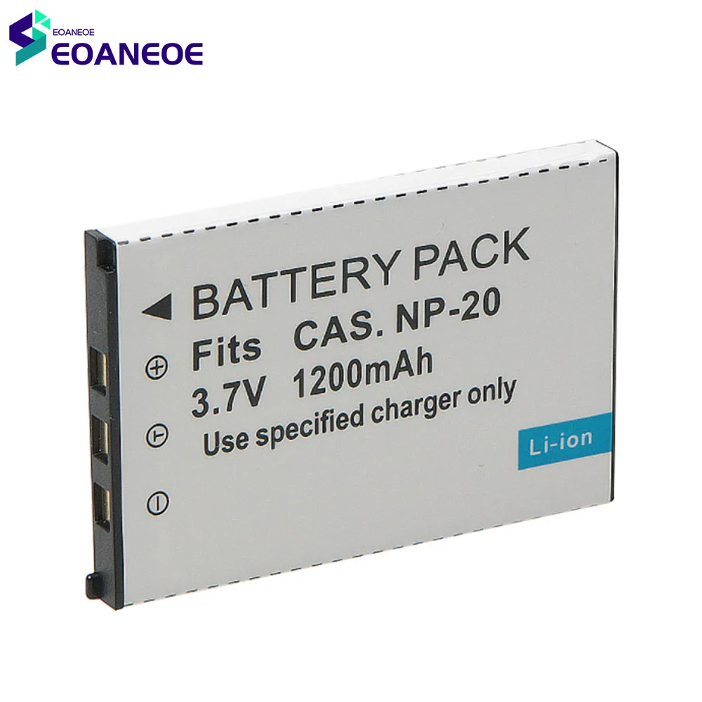 

3.7V 1200mAh Lithium Battery Pack Camera Li-ion Batteries For Casio CNP-20 NP20 Exilim EX M1 M2 S1 S1PM S2 S3 S4 Z3 Z4 Z8 S100