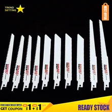 Realmote 10pcs Saw Blades Set Carbide Woodworking Wood Fibreboard Metal Cutting Reciprocating Power Tools Accessories 
Realmote 10pcs Saw Blades Set Carbide Woodworking Wood Fibreboard Metal Cutting Reciprocating Power Tools Accessories