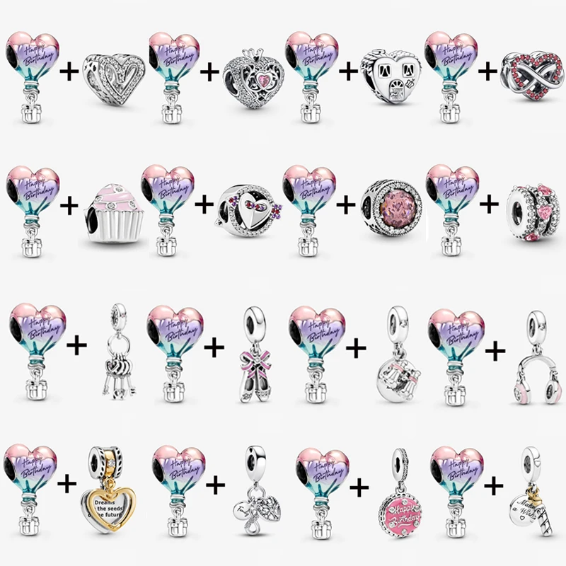 2Pcs/Lot Happy Birthday & Hot Air Balloon Gift Charm Bead With Pendant Fit Brand Bracelet & Necklace For Women Jewelry Making
2Pcs/Lot Happy Birthday & Hot Air Balloon Gift Charm Bead With Pendant Fit Brand Bracelet & Necklace For Women Jewelry Making