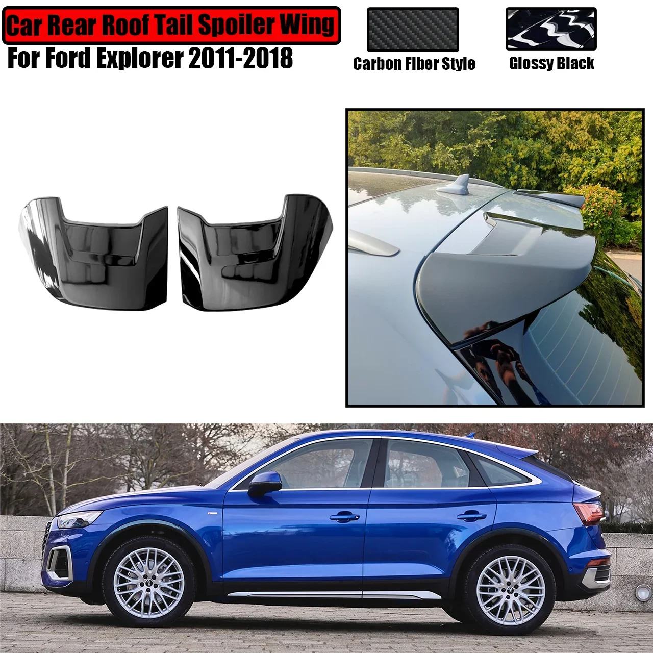 ABT Style For 2018-2024 Audi Q5 SQ5 Rear Roof Tail Spoiler Wings Extension Splitter Diffuser Trunk Lip Gloss Black Carbon Look
ABT Style For 2018-2024 Audi Q5 SQ5 Rear Roof Tail Spoiler Wings Extension Splitter Diffuser Trunk Lip Gloss Black Carbon Look