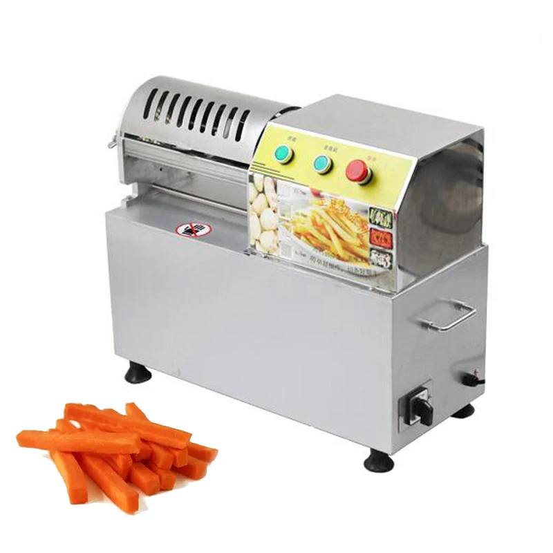 

Electric French Fries Cutting Machine Stainless Steel Vegetable Potato Slicer Cucumber Radish Strip Cutter Commercial