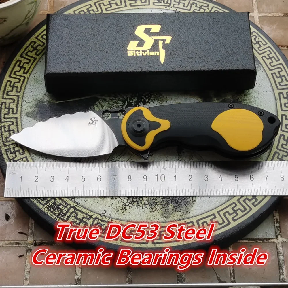 

Sitivien Real Dc53 ST161 Monkey Dual Flipper Ball Bearings Folding G10 Camp Hunt Fishing Survival Outdoor EDC Tool Utility Knife