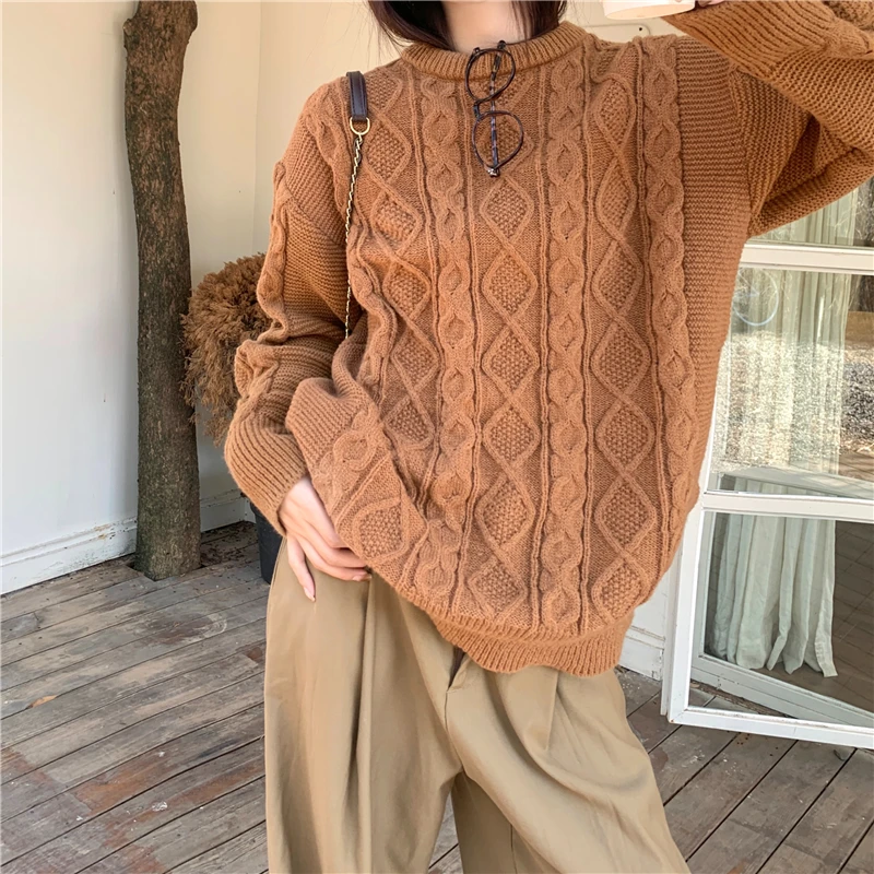 Maillard Lazy Sweater Soft Waxy Fried Dough Twists O-Neck Cashmere Pullover Women's Autumn/Winter Medium Length Casual Knit Top
Maillard Lazy Sweater Soft Waxy Fried Dough Twists O-Neck Cashmere Pullover Women's Autumn/Winter Medium Length Casual Knit Top