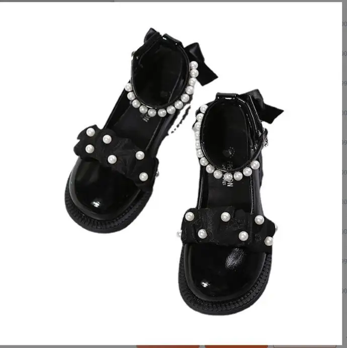 Children Pearl children's show leather shoes Ankle Strap Sweet Girl's Leather Shoes Round Toe Beading Lovely Fashion Kids Autumn
Children Pearl children's show leather shoes Ankle Strap Sweet Girl's Leather Shoes Round Toe Beading Lovely Fashion Kids Autumn
