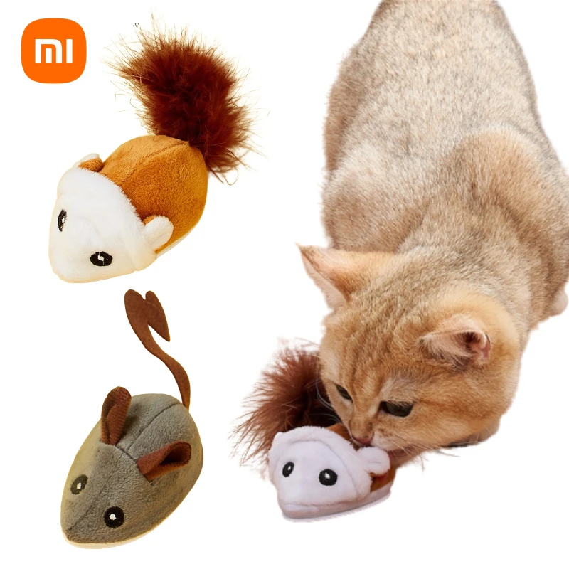 

Xiaomi Smart Running Mouse Cat Toy Interactive Random Moving Electric Cat Teaser Simulation Mice Kitten Self-Playing Plush Toys