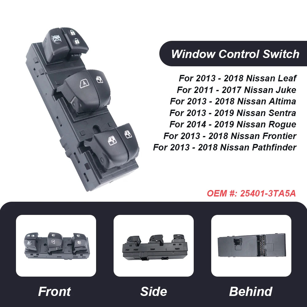 

25401-3TA5A For Nissan Altima 2013-2018 254013TA5A 25401-1KA0B 25401-3KA0A Front Left Car Window Lifter Control Switch