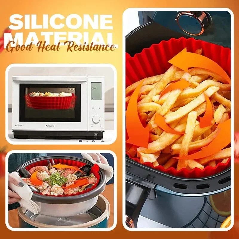 Air Fryer Silicone Baking Tray Air Fryer Silicone Pan Reusable Silicone Pot Baking Tray Air Fryer Liner Airfryer Baking Paper
Air Fryer Silicone Baking Tray Air Fryer Silicone Pan Reusable Silicone Pot Baking Tray Air Fryer Liner Airfryer Baking Paper