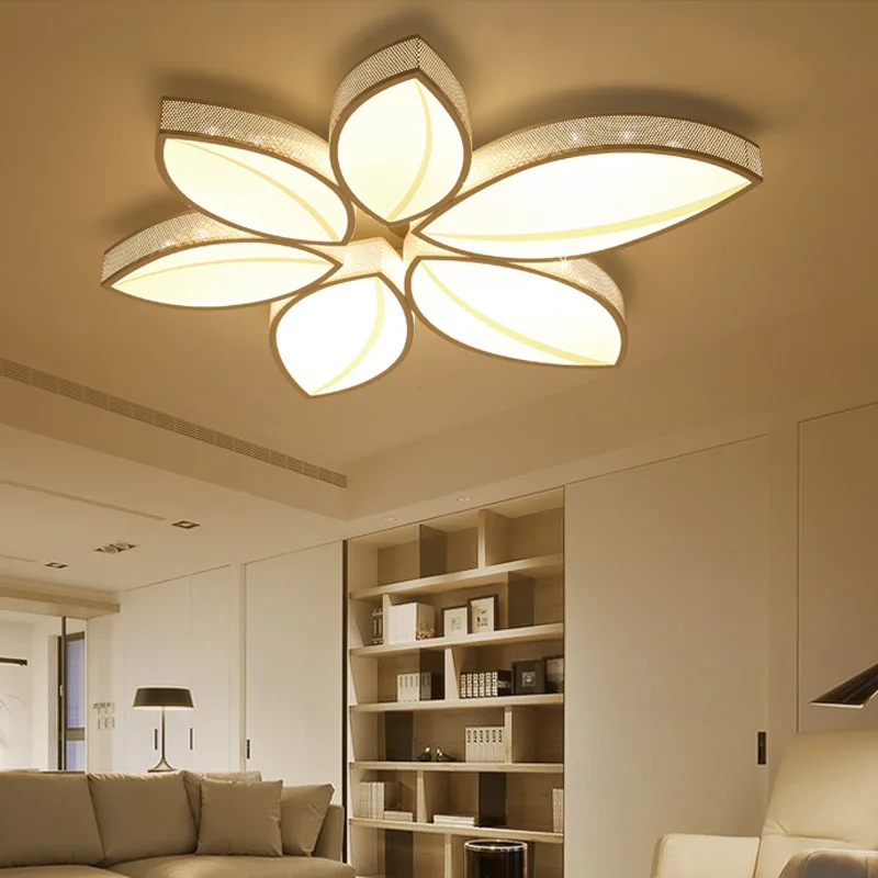 

Led Ceiling Lamp Leaf Living Room Headlight Bedroom Lamp Garden Suction Lamp Modern Atmosphere light fixtures for celling