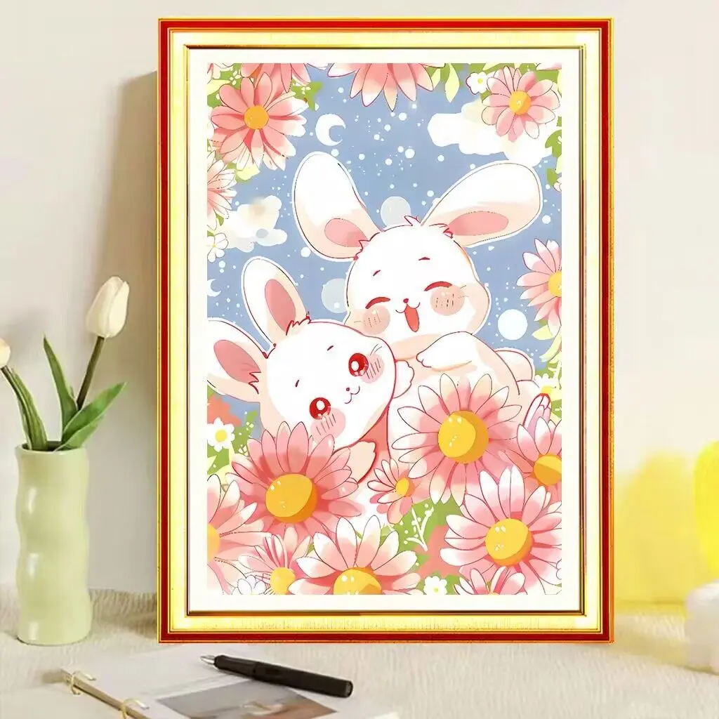 9ct 60x80cm Rabbits Flowers Embroidery DIY Chinese Style Printed Kits Cross Stitch Needlework Set Home Decor Crafts 
9ct 60x80cm Rabbits Flowers Embroidery DIY Chinese Style Printed Kits Cross Stitch Needlework Set Home Decor Crafts